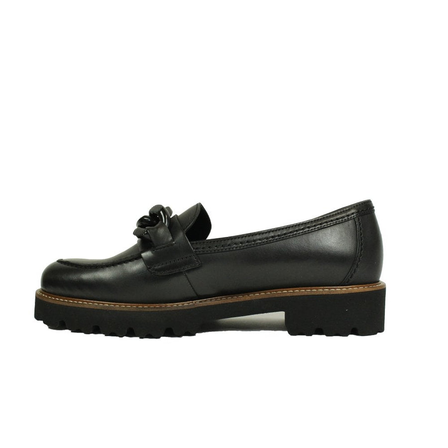 Gabor 55.240.27 Squeeze Black Leather Loafer