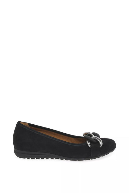 Gabor 42.625.47 Ladies Sabia Black Suede Pump