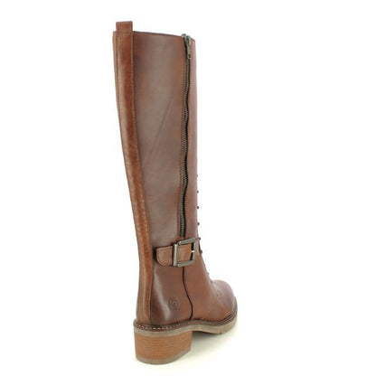 Remonte D1A74-22 Ladies Lace Up Long Leg Brown Boot
