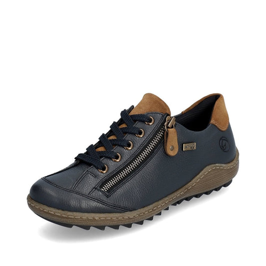 Remonte R1402-16 Blue Leather Combi Shoe