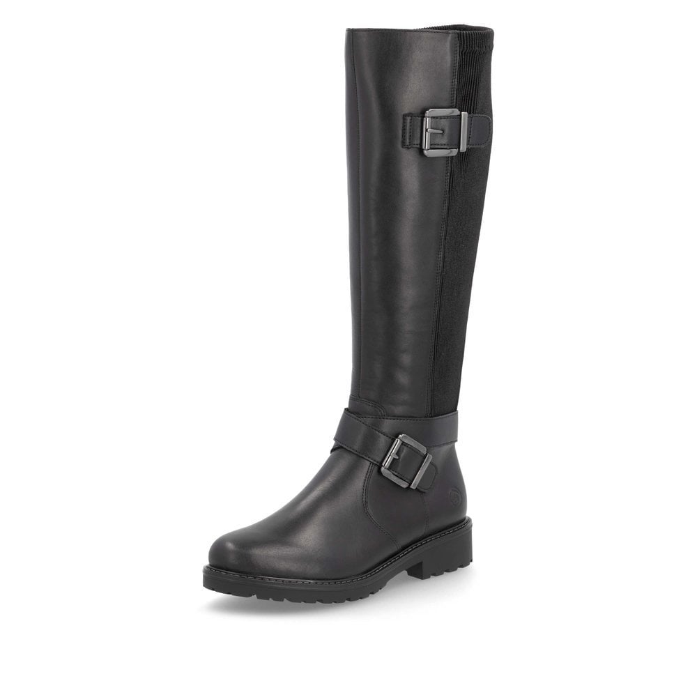 Remonte R6593-00 Ladies Black Wide Fit Boot