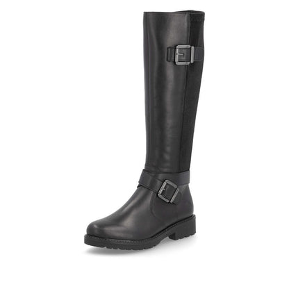 Remonte R6593-00 Ladies Black Wide Fit Boot
