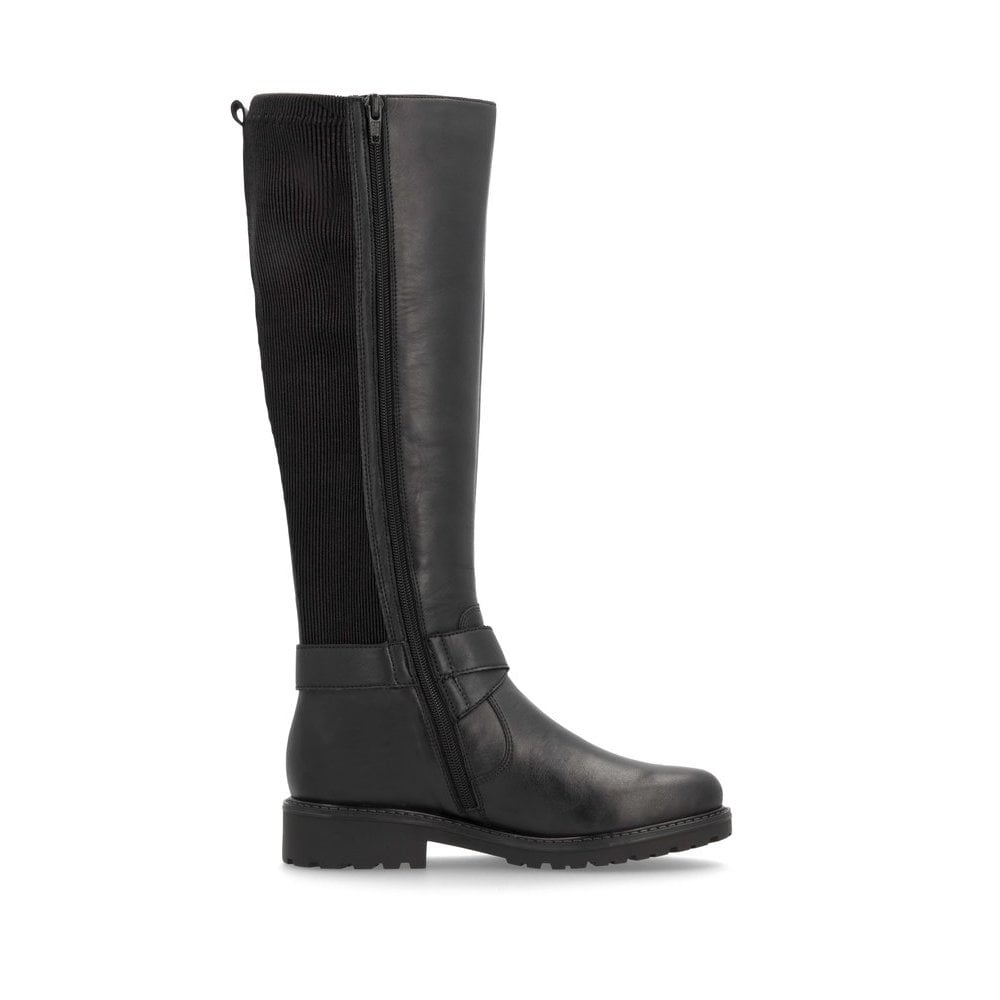 Remonte R6593-00 Ladies Black Wide Fit Boot