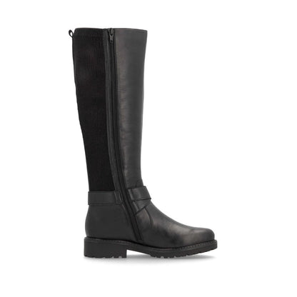 Remonte R6593-00 Ladies Black Wide Fit Boot