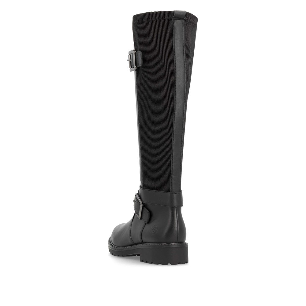 Remonte R6593-00 Ladies Black Wide Fit Boot