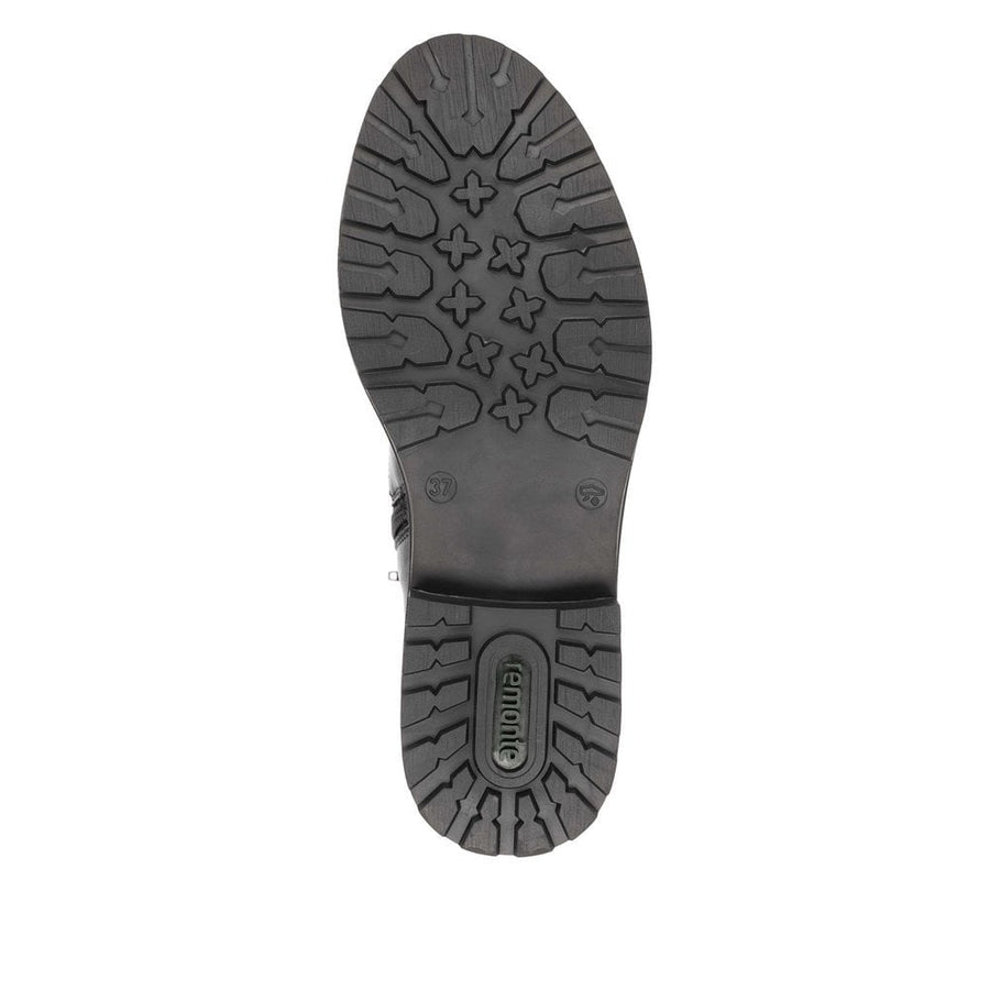 Remonte R6593-00 Ladies Black Wide Fit Boot