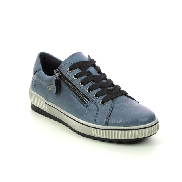 Rieker D0700-14 Ladies Blue Casual Shoe