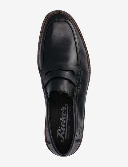 Rieker 12550-00 Mens Black slip on Shoe