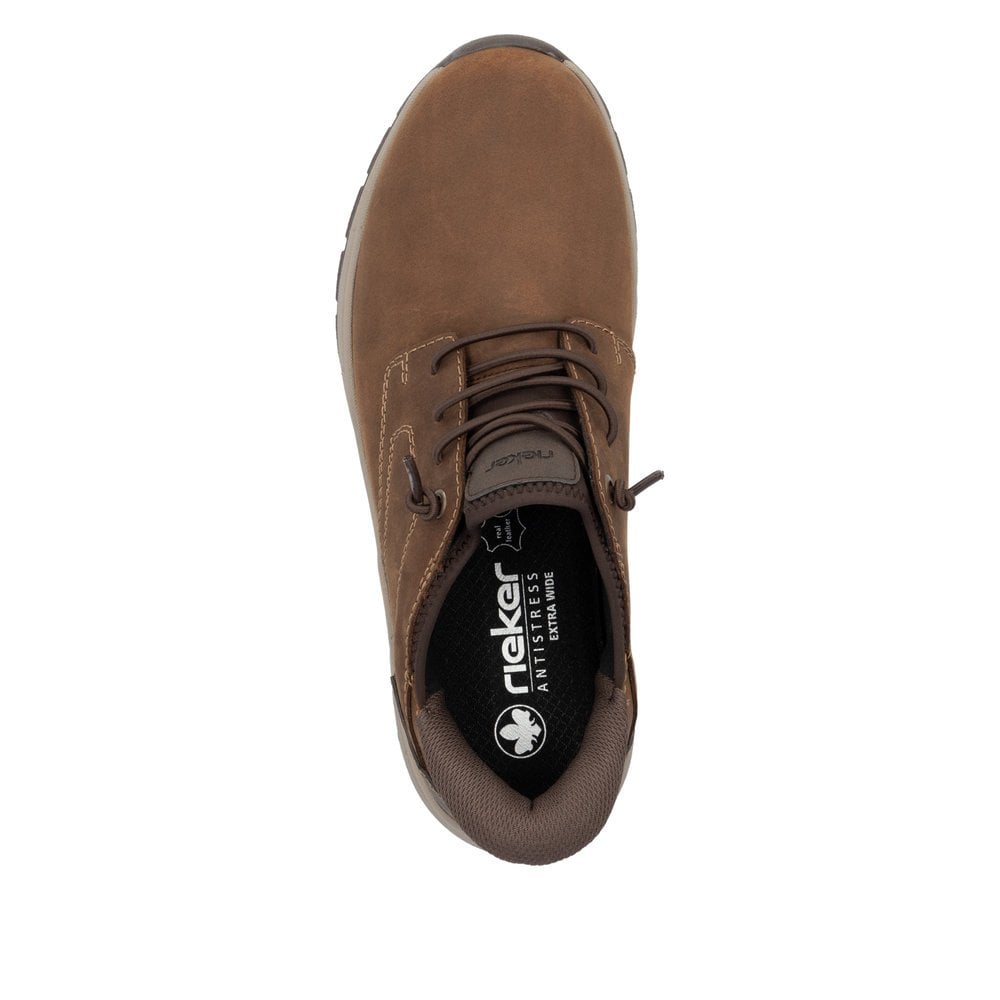 Rieker 11050-22 Mens Brown Extra Wide Slip On Casual Shoe
