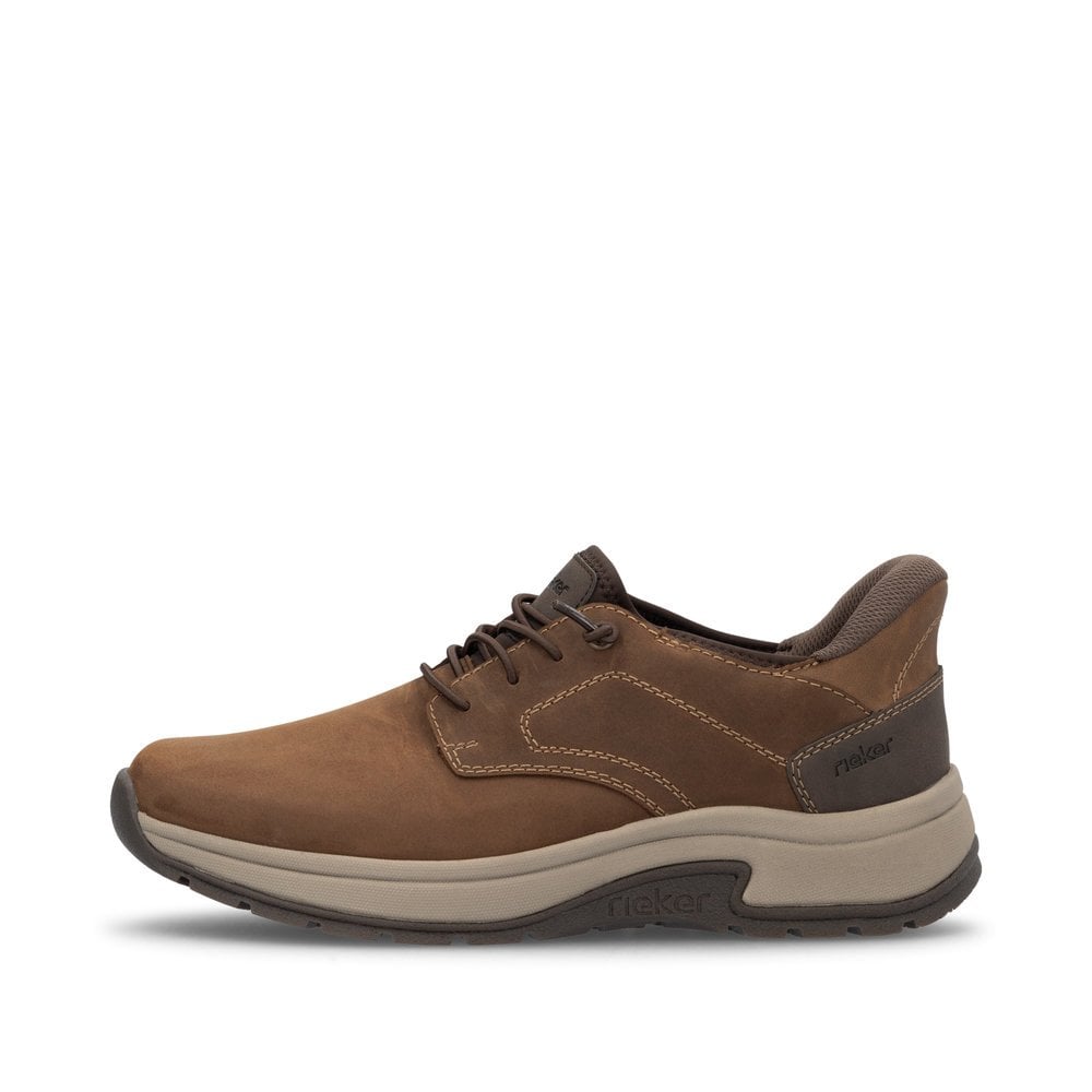 Rieker 11050-22 Mens Brown Extra Wide Slip On Casual Shoe