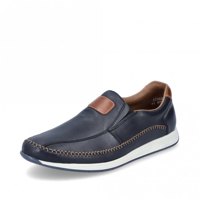 Rieker 11962-14 Mens Blue Slip on Shoe