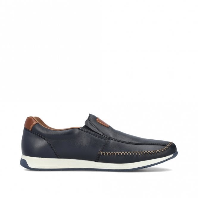 Rieker 11962-14 Mens Blue Slip on Shoe