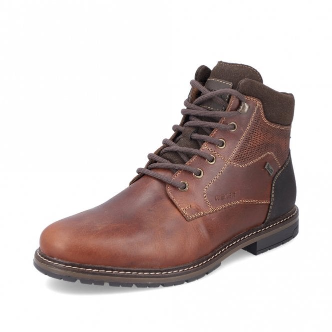 Rieker 13740-24 Mens Tan Lace Up Boot