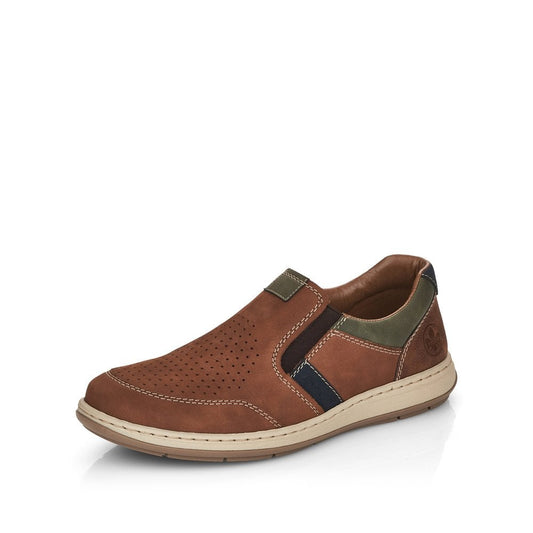 Rieker 17371-25 Mens Brown Slip On Shoe