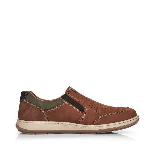 Rieker 17371-25 Mens Brown Slip On Shoe