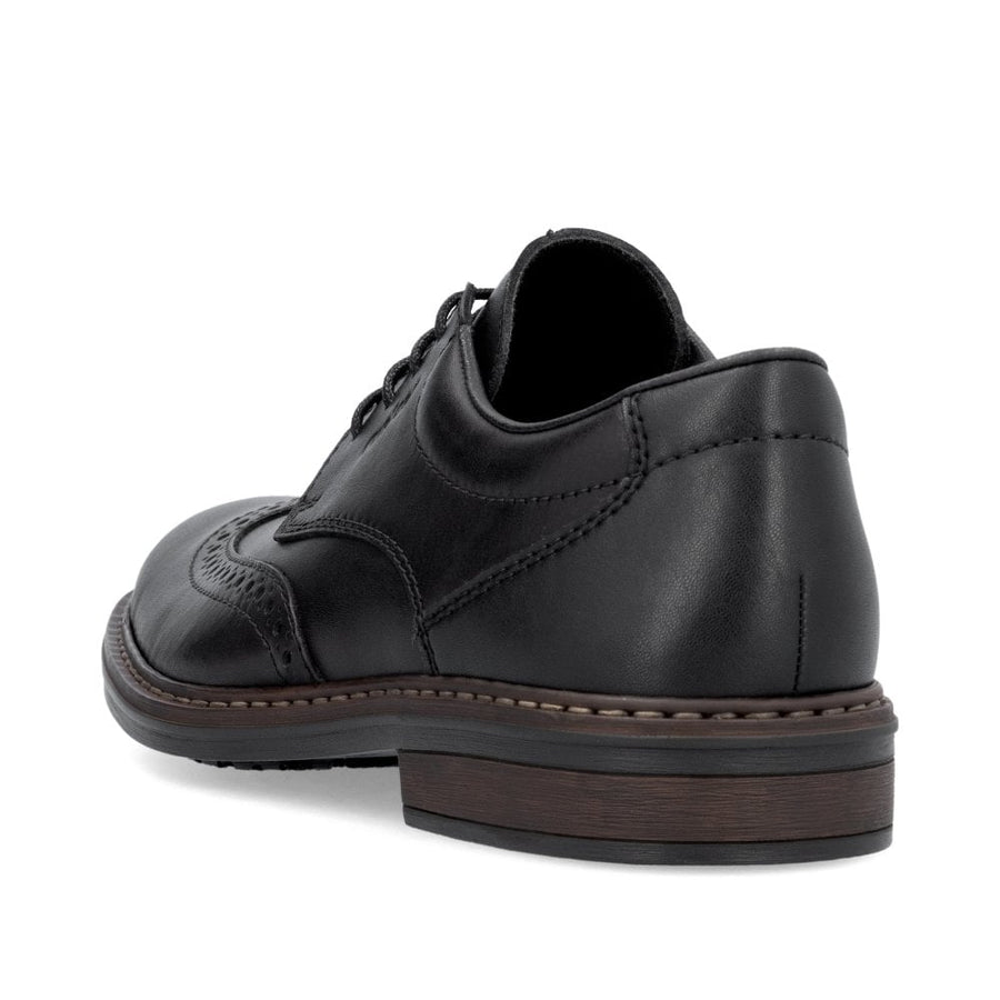 Rieker 17620-00 Mens Black Lace Brogue