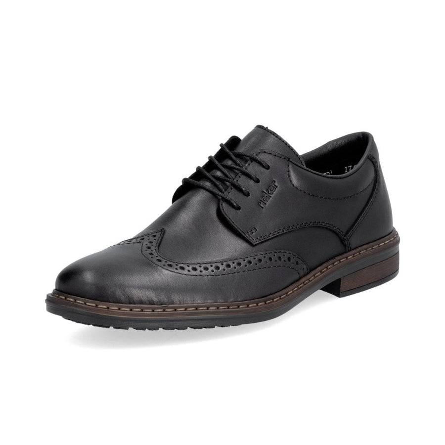 Rieker 17620-00 Mens Black Lace Brogue