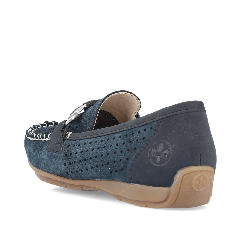 Rieker 40253-12 Ladies Navy Loafer