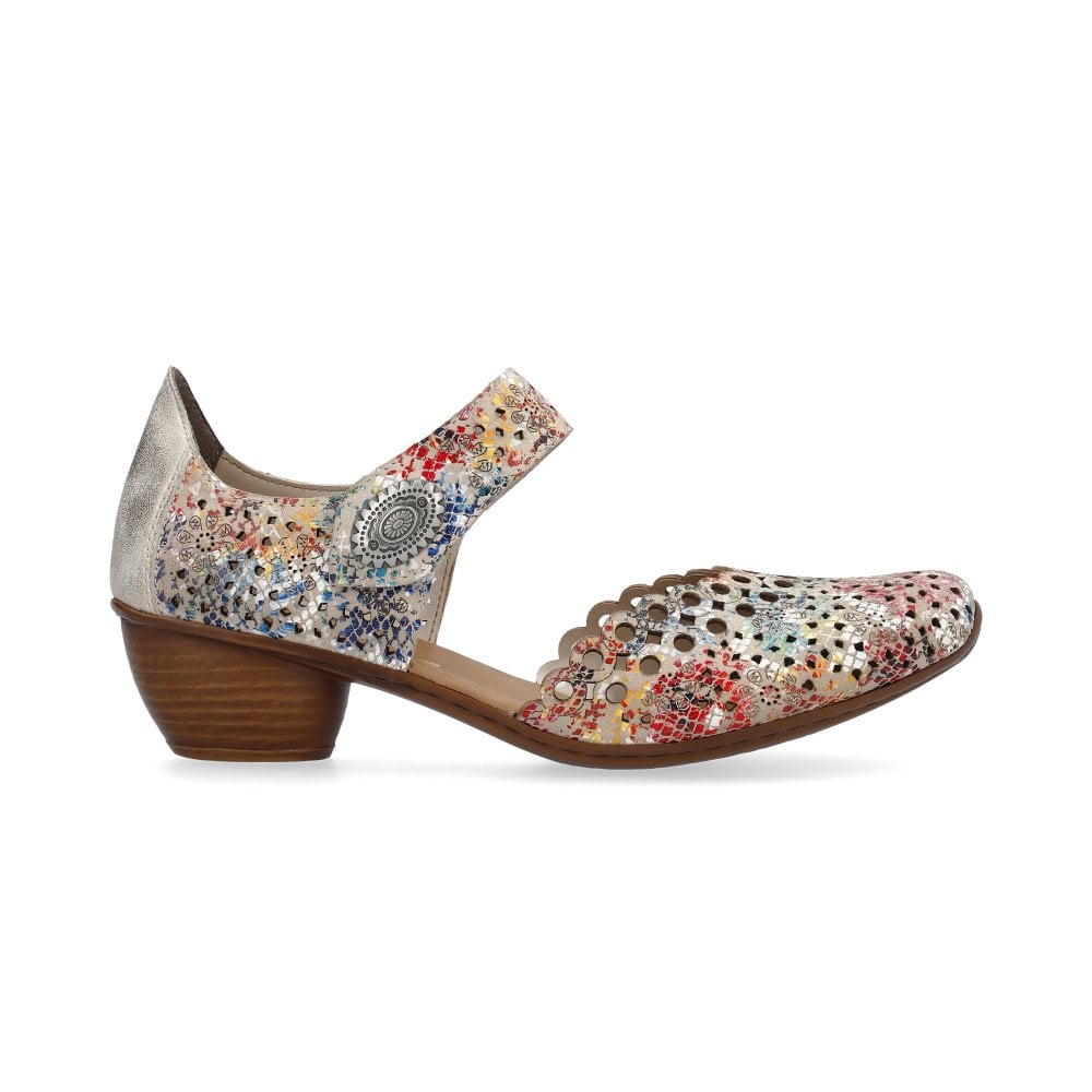 Rieker 43753-91 Ladies Beige Multi