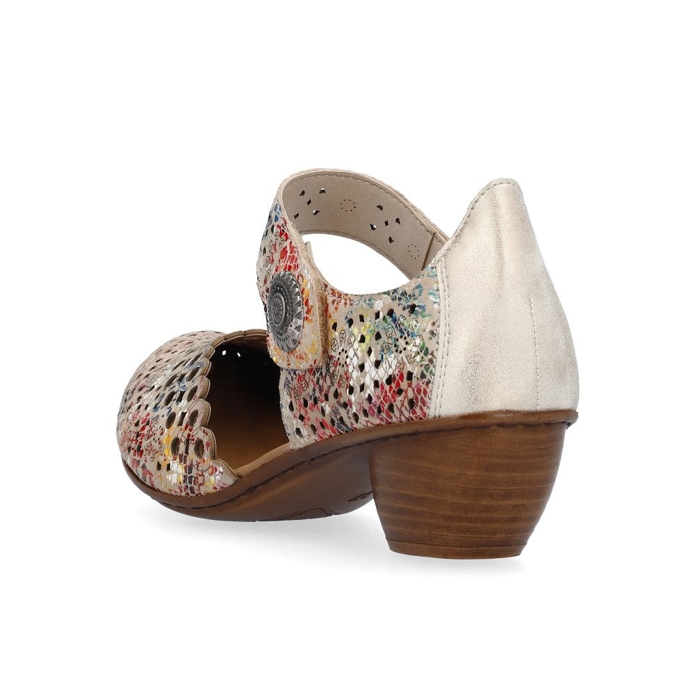 Rieker 43753-91 Ladies Beige Multi