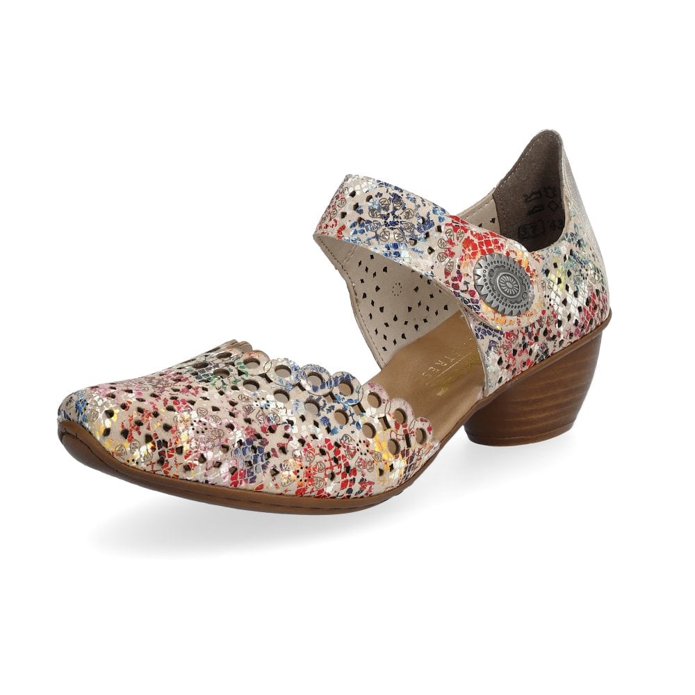 Rieker 43753-91 Ladies Beige Multi