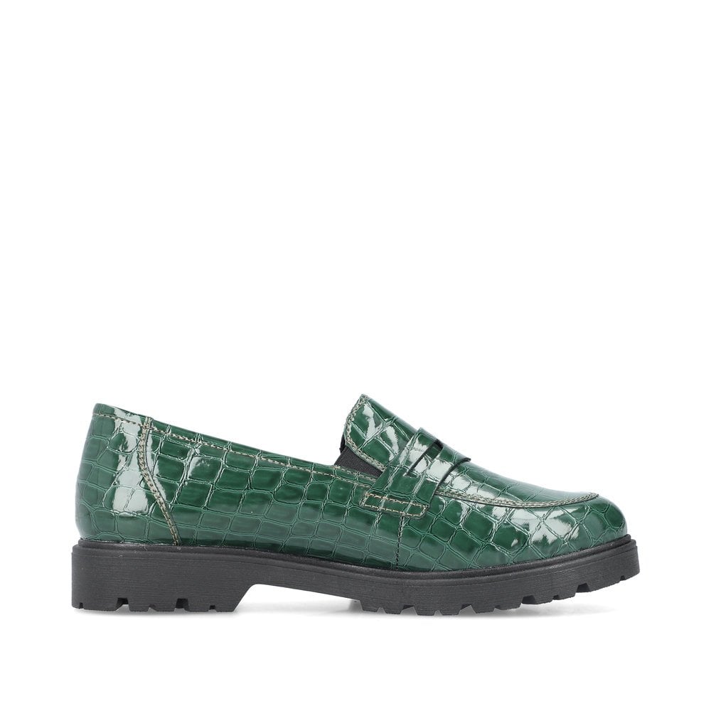 Rieker 45560-54 Ladies Green Loafer