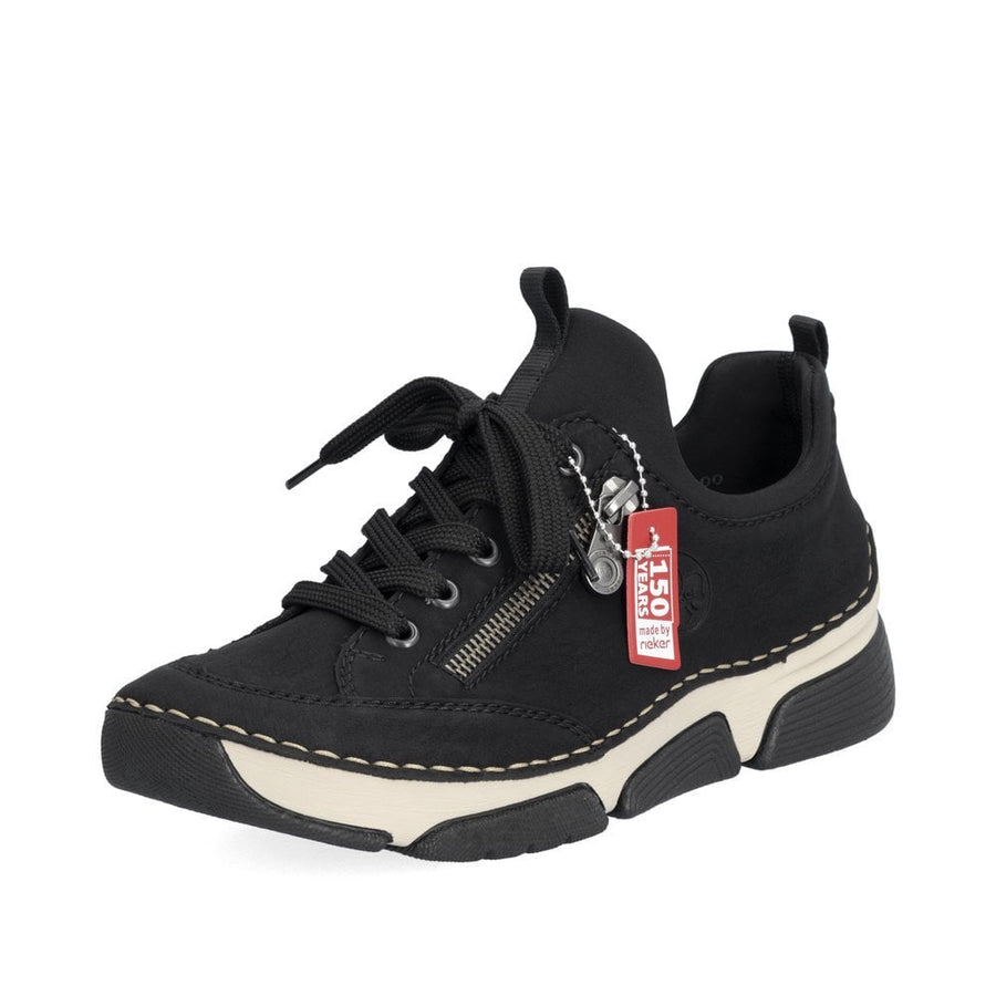 Rieker 45973-00 Ladies Black Walking Shoe