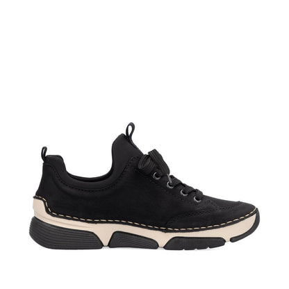 Rieker 45973-00 Ladies Black Walking Shoe
