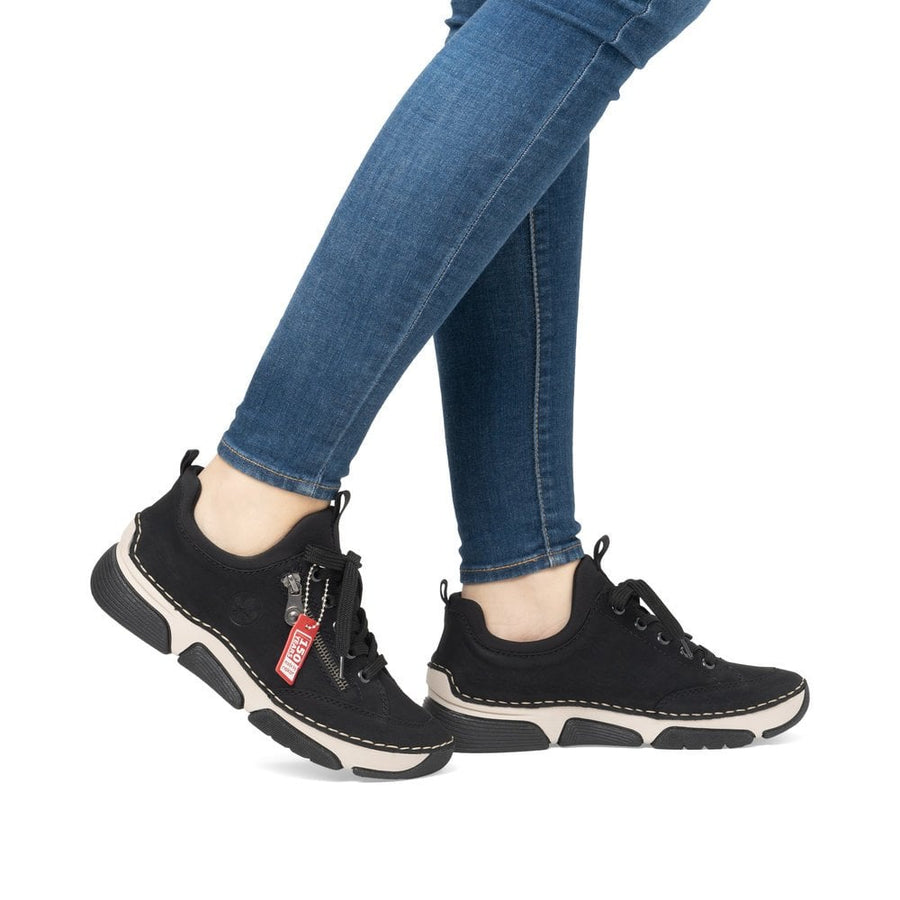 Rieker 45973-00 Ladies Black Walking Shoe