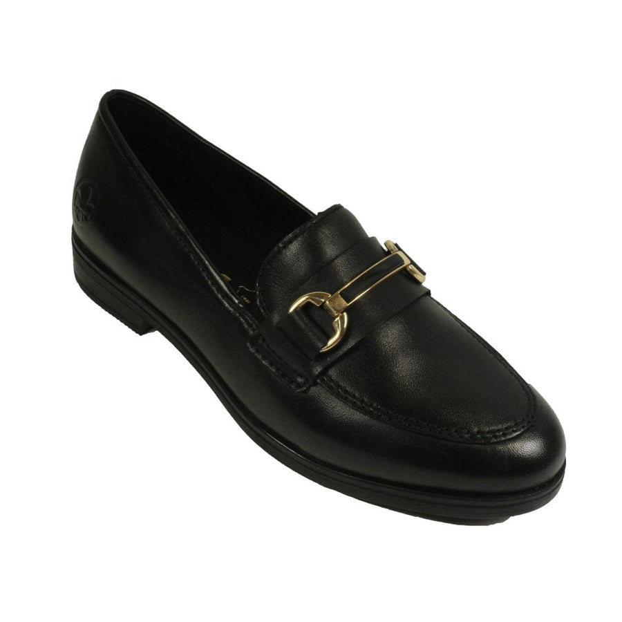 Rieker 46262-01 Ladies Black Leather Shoe