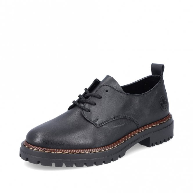 Rieker 52052-00 Ladies Black Lace Up