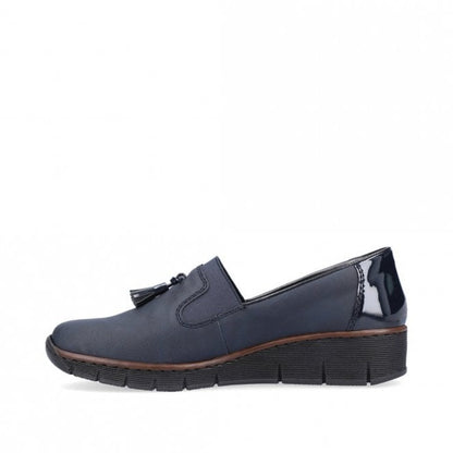 Rieker 53751-14 Ladies Navy Slip on Shoe
