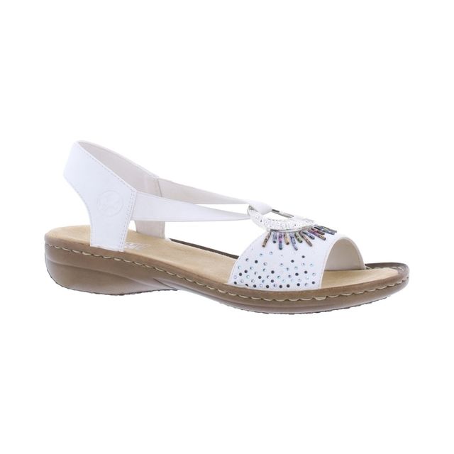 Rieker 60880-80 Ladies White Sandal