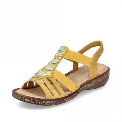 Rieker 62808-68 Ladies Yellow Sandal