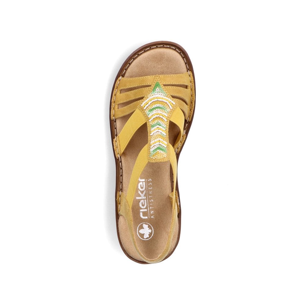 Rieker 62808-68 Ladies Yellow Sandal