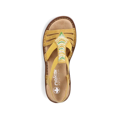 Rieker 62808-68 Ladies Yellow Sandal