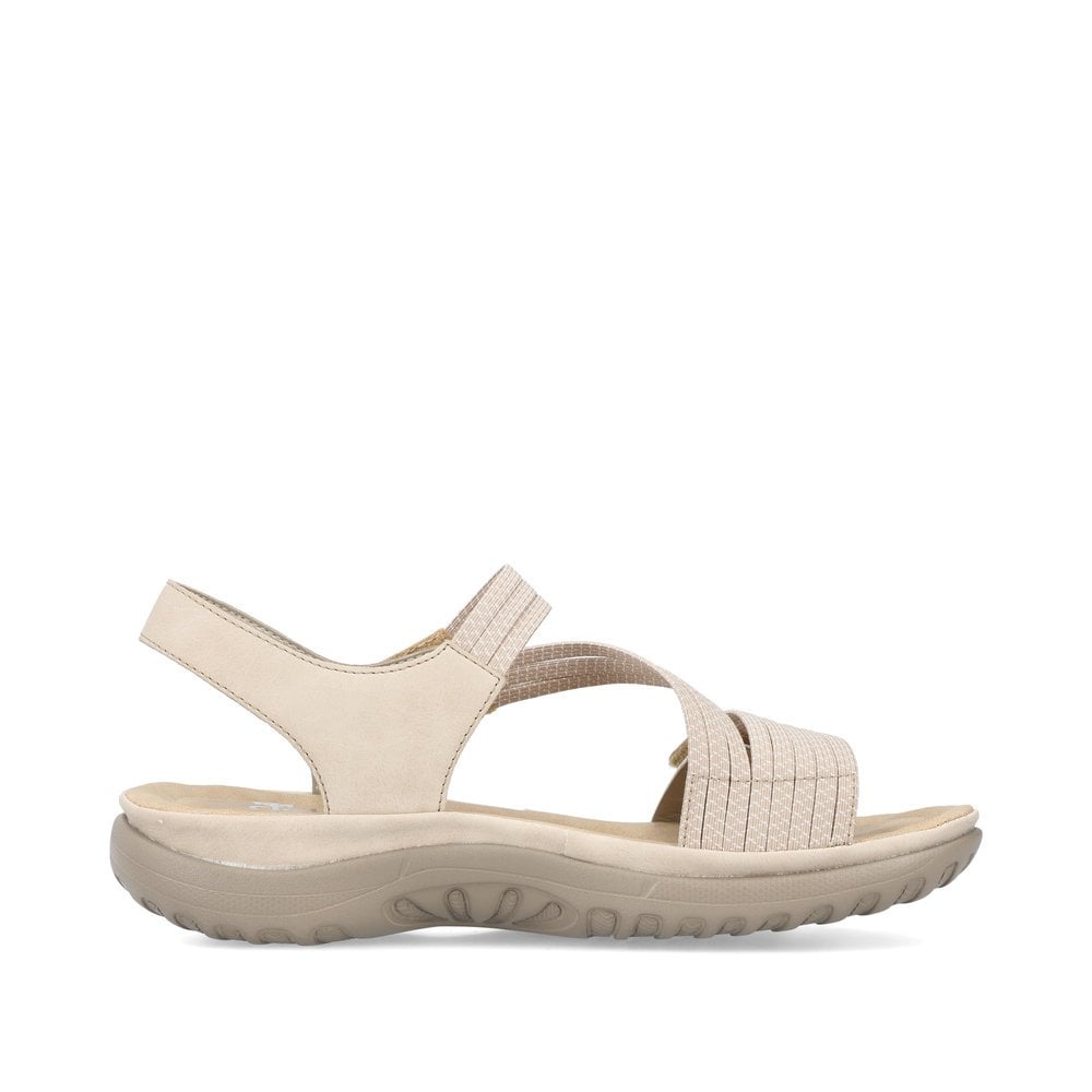 Rieker 64870-62 Ladies Beige Velcro Sandal