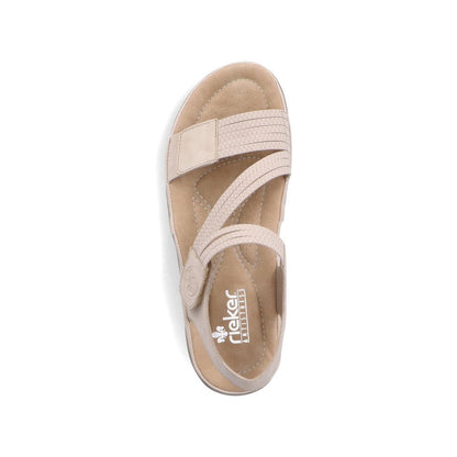 Rieker 64870-62 Ladies Beige Velcro Sandal