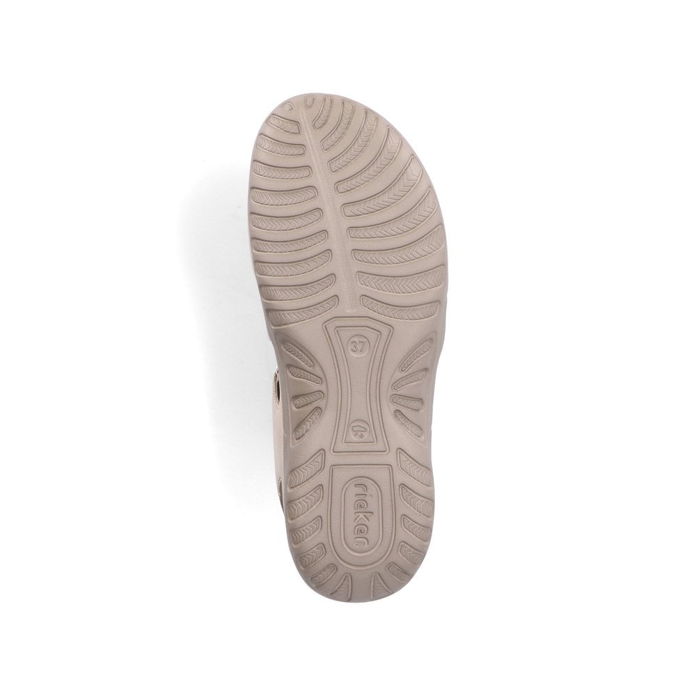 Rieker 64870-62 Ladies Beige Velcro Sandal
