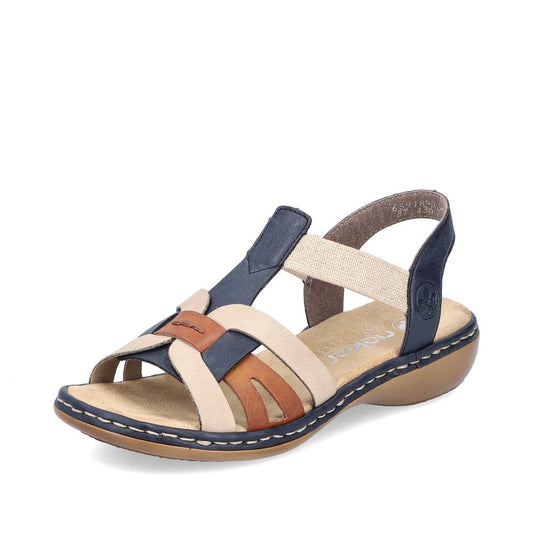 Rieker 65918-90 Ladies Blue Combi Sandal