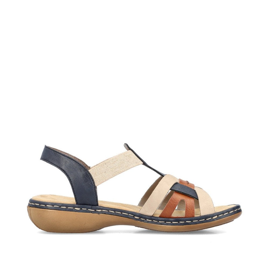 Rieker 65918-90 Ladies Blue Combi Sandal