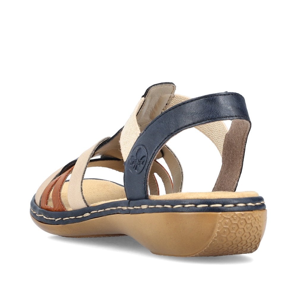 Rieker 65918-90 Ladies Blue Combi Sandal