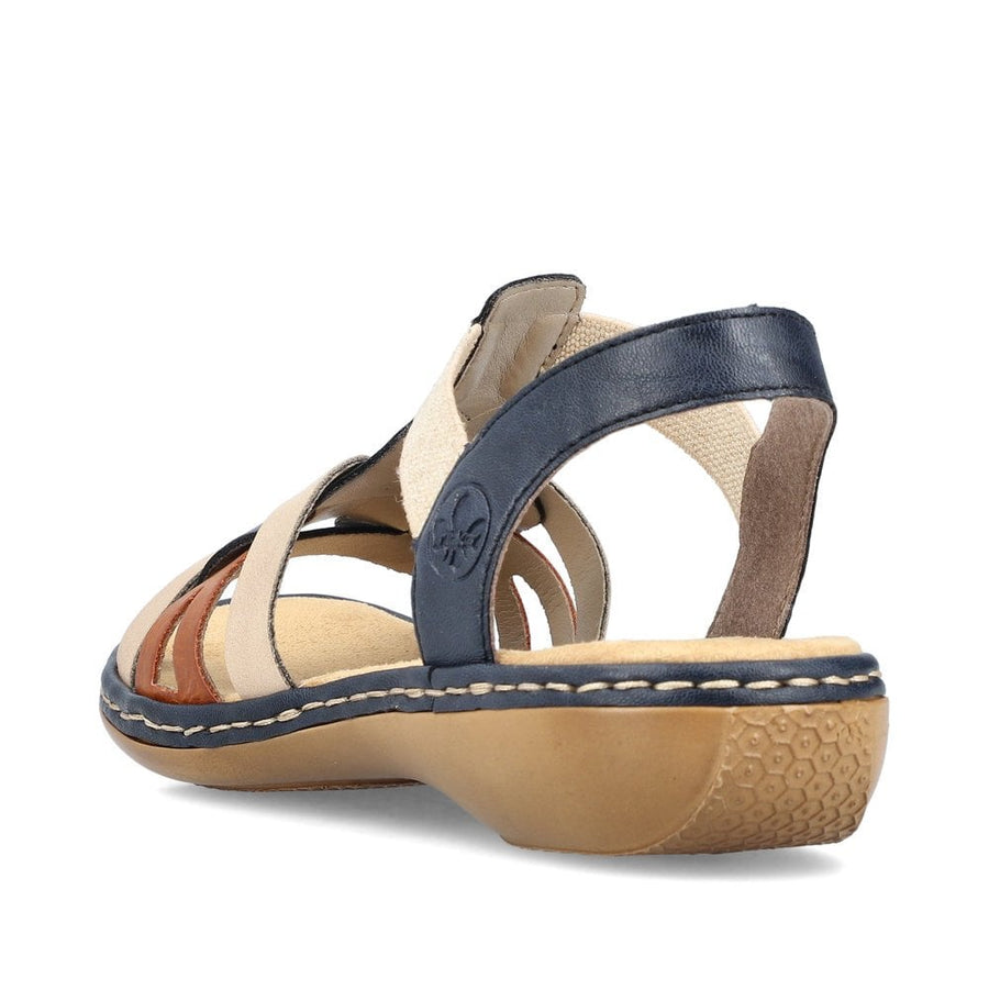 Rieker 65918-90 Ladies Blue Combi Sandal