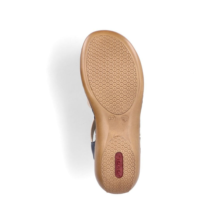Rieker 65918-90 Ladies Blue Combi Sandal