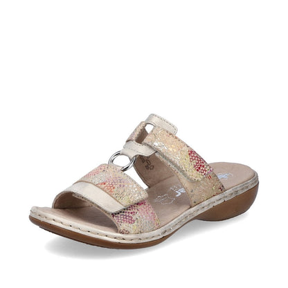 Rieker 659X6-90 Ladies Rosa/Metallic Sandals