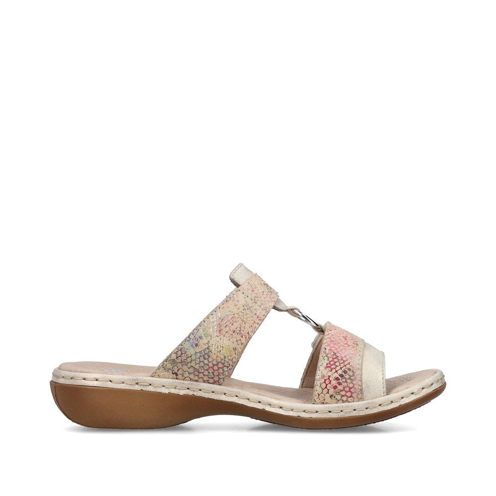 Rieker 659X6-90 Ladies Rosa/Metallic Sandals