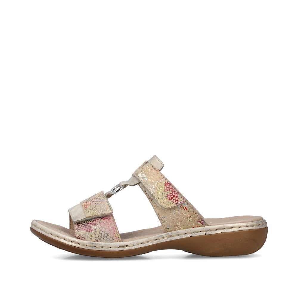Rieker 659X6-90 Ladies Rosa/Metallic Sandals
