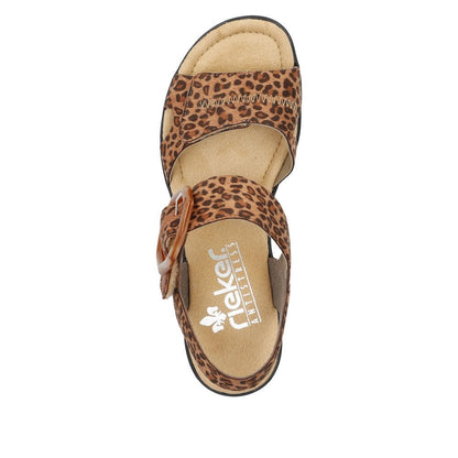 Rieker 68176-90  Metallic Wedge Ladies Sandal