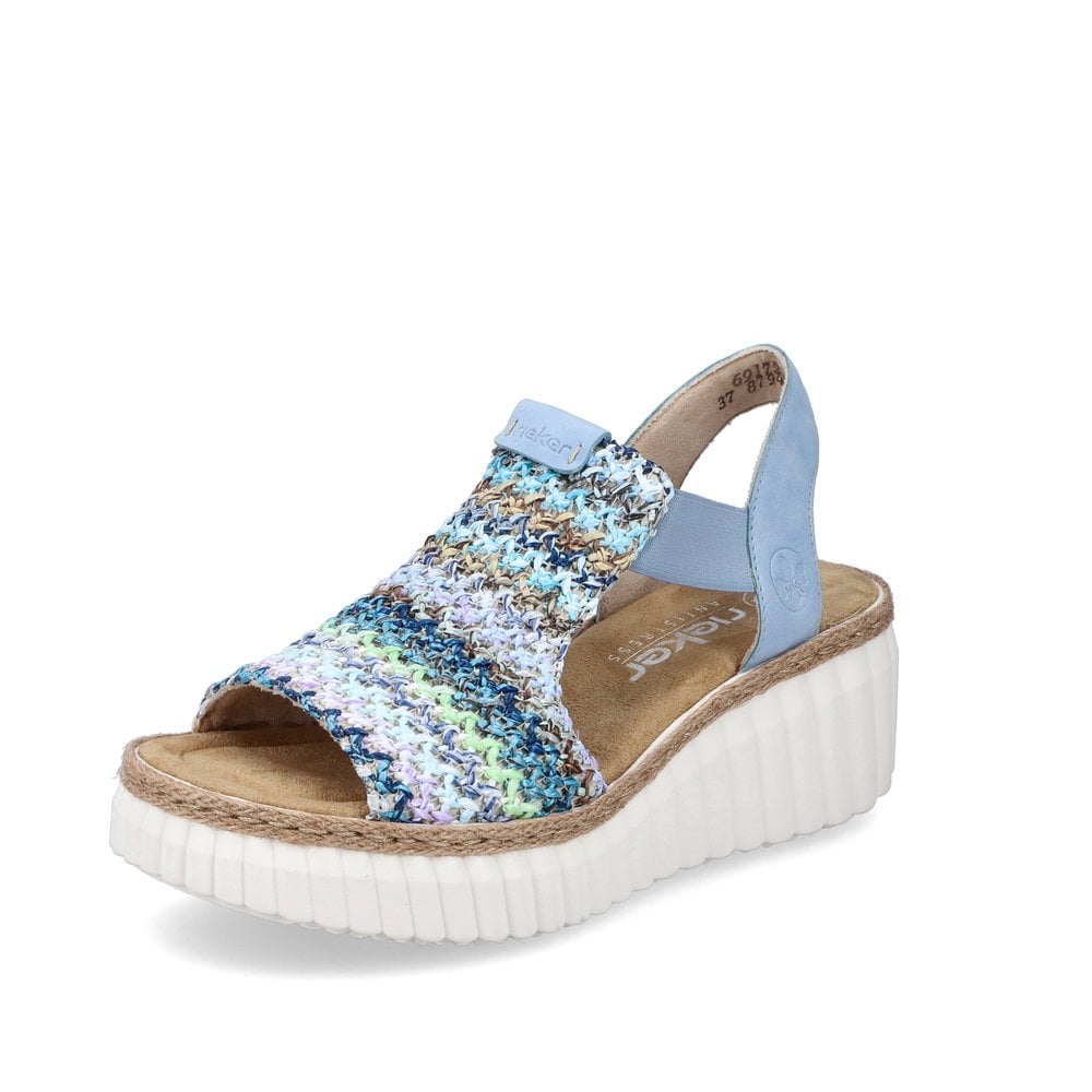 Rieker 69172-91  Multi Wedge Ladies Sandal