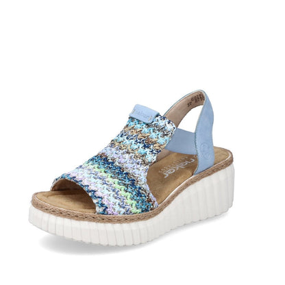 Rieker 69172-91  Multi Wedge Ladies Sandal